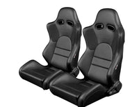 Braum Racing Advan Series Sport Seats in Black Leatherette w. Black Stitching