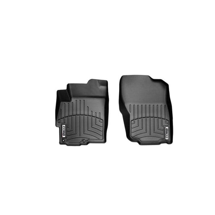 COBB 09-15 Mitsubishi Ralliart / 08-15 Evo X Revestimiento de piso delantero de WeatherTech - Negro (cobbWT442231)