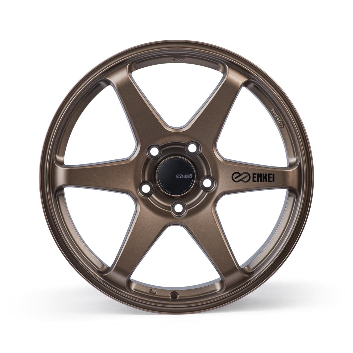 Enkei T6R 18x9.5 38 mm Offset 5x114.3 Patrón de pernos Rueda de cobre de diámetro 72.6 (539-895-6538ZP)