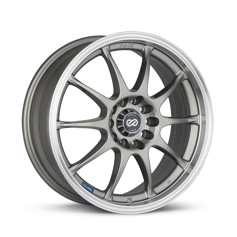 Enkei J10 17x7 4x100/114.3 42mm Offset 72.62mm Bore Dia Silver w/ Machined Lip Wheel (409-770-10SP)