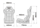 Bride Black GIAS III Seat Reclinable FRP Bucket