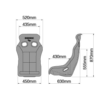 BRIDE XERO VS FRP Bucket Seat in Gradation *FIA Approved*