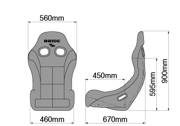 Asiento baquet Bride Zieg IV de carbono súper aramida en gradación *Aprobado por la FIA*