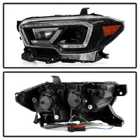 xTune Toyota Tacoma 16-19 SR SR5 Model LED DRL Projector Headlights- Black PRO-JH-TTA16-FLED-SR-BK