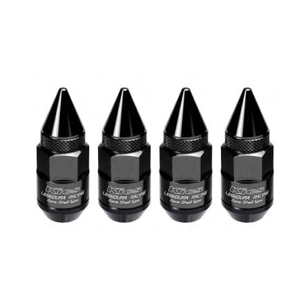 Kics Leggdura Racing Dangan Shell Lugnuts &amp; Locks - Negro - 12x1.50