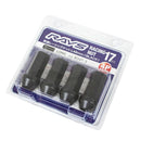 Tuerca Racing Hex Rays 17 12x1.5 en Negro (4 Piezas)