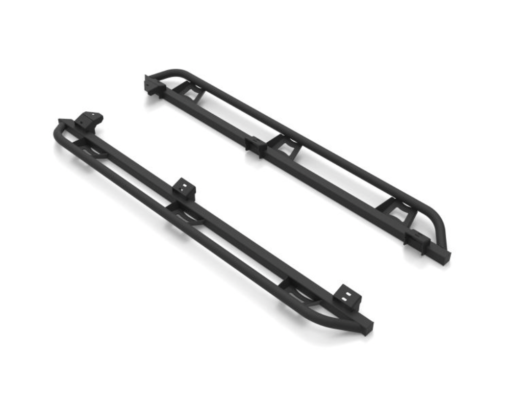 N-Fab Trail Slider Steps 16-21 Toyota Tacoma Double/ Crew Cab All Beds - SRW - Textured Black