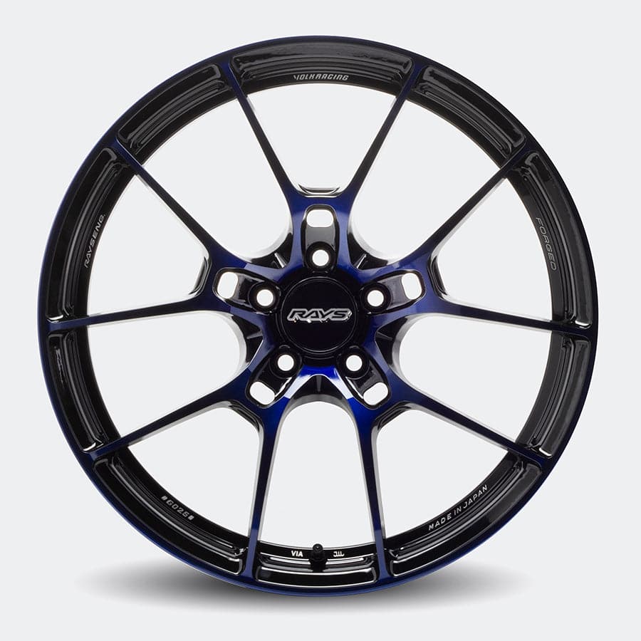 Rueda Volk Racing G025 18x9.5" 5x114.3 +22mm Rueda en Azul Oscuro DC/LD 