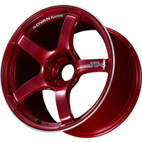 Advan TC4 18x9.5 +45 5-114.3 Racing Candy Red y rueda de anillo