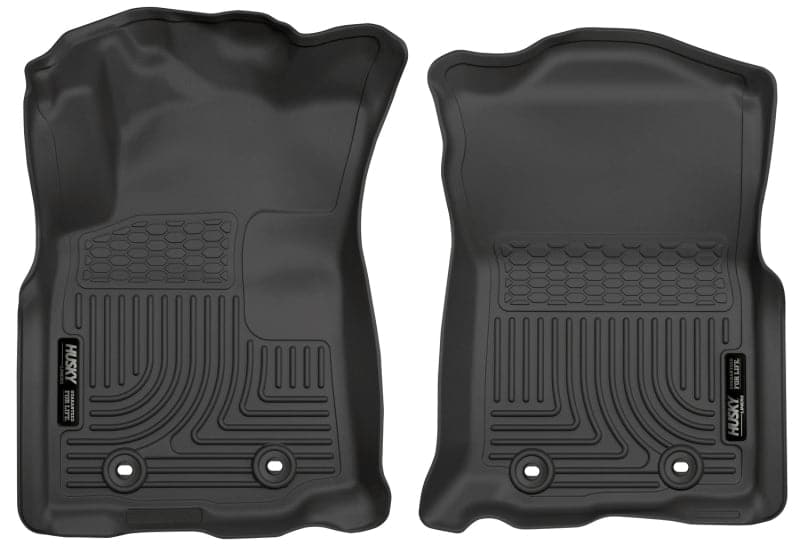 Husky Liners 2018 Toyota Tacoma Double Cab WeatherBeater Black Front Floor Liners