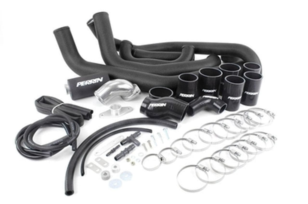 Perrin 08+ WRX FMIC Black Boost Tubes w/ Black Silicone (perPSP-ITR-436-2BK/BK)