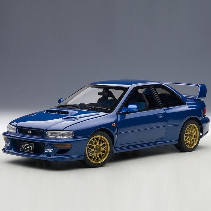 AUTOart 1:18 Die Cast Model of the Subaru Impreza 22B STi in Blue