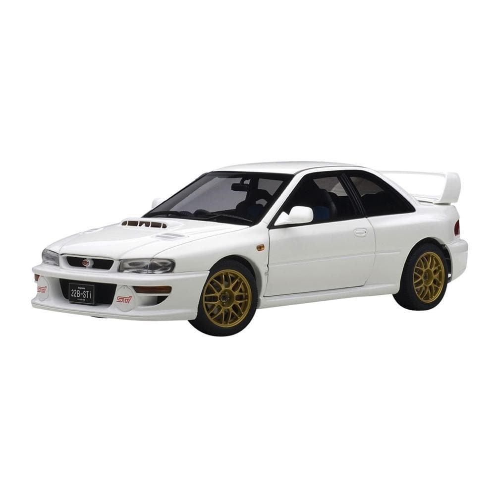 AUTOart 1:18 Die Cast Model of the Subaru Impreza 22B STi in White