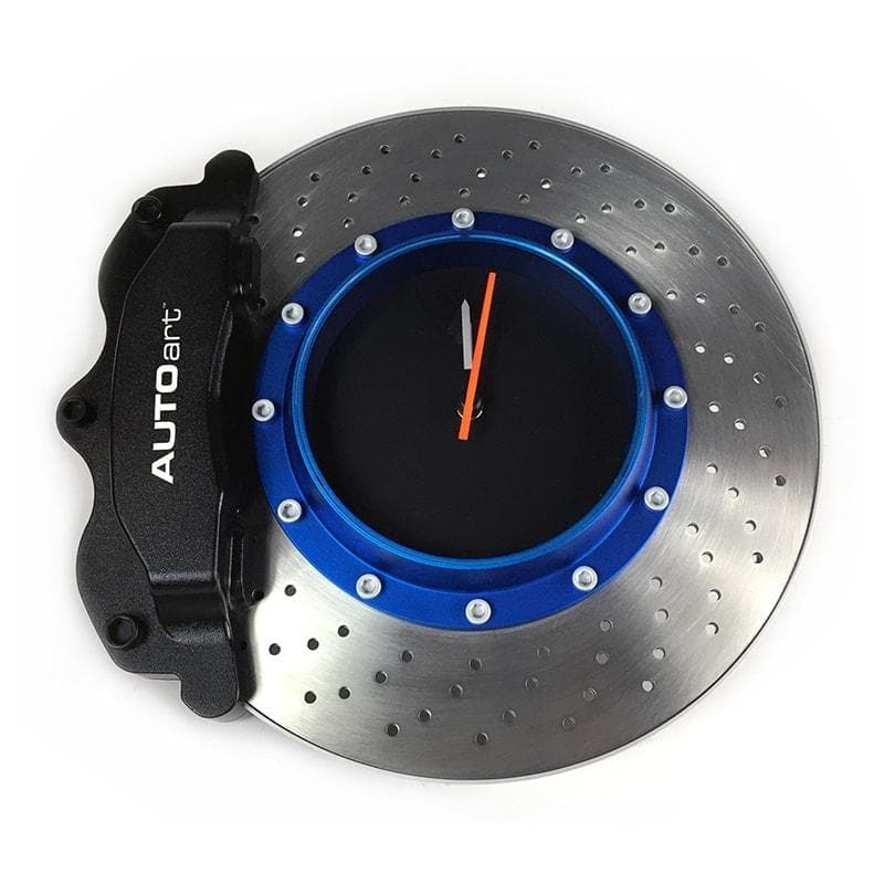 Reloj de pared con montaje de freno AUTOart, rotor azul con pinza negra