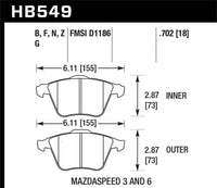 Hawk 07-11 Mazdaspeed3 / 06-11 Mazdaspeed6 / 05-09 Volvo V50 DTC-60 Pastillas de freno delanteras