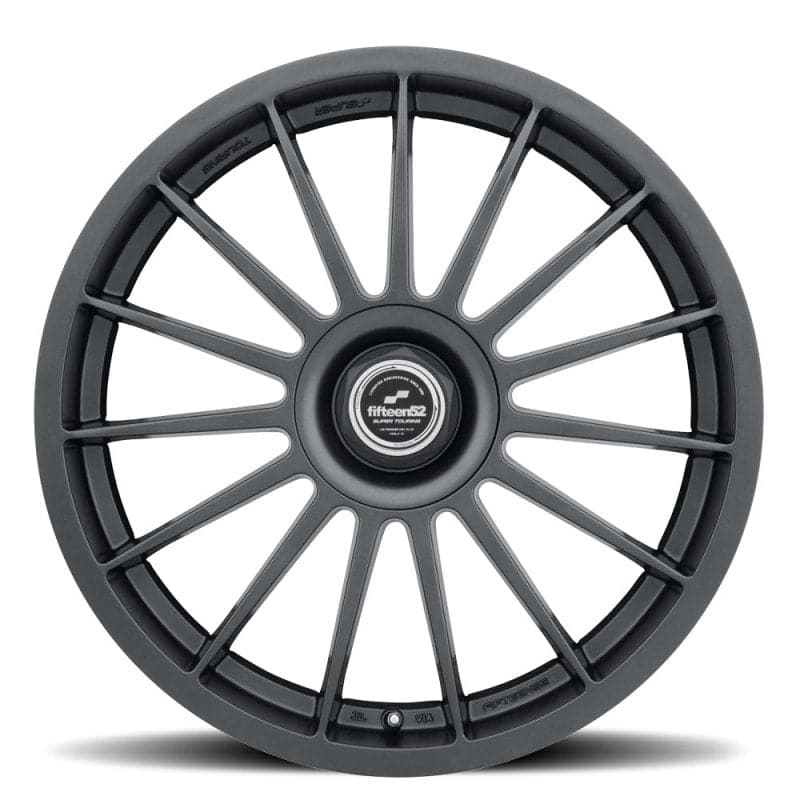 quince52 Podium 18x8.5 5x108/5x112 45 mm ET 73.1 mm Rueda de grafito esmerilado con orificio central (STPFG-88558+45)