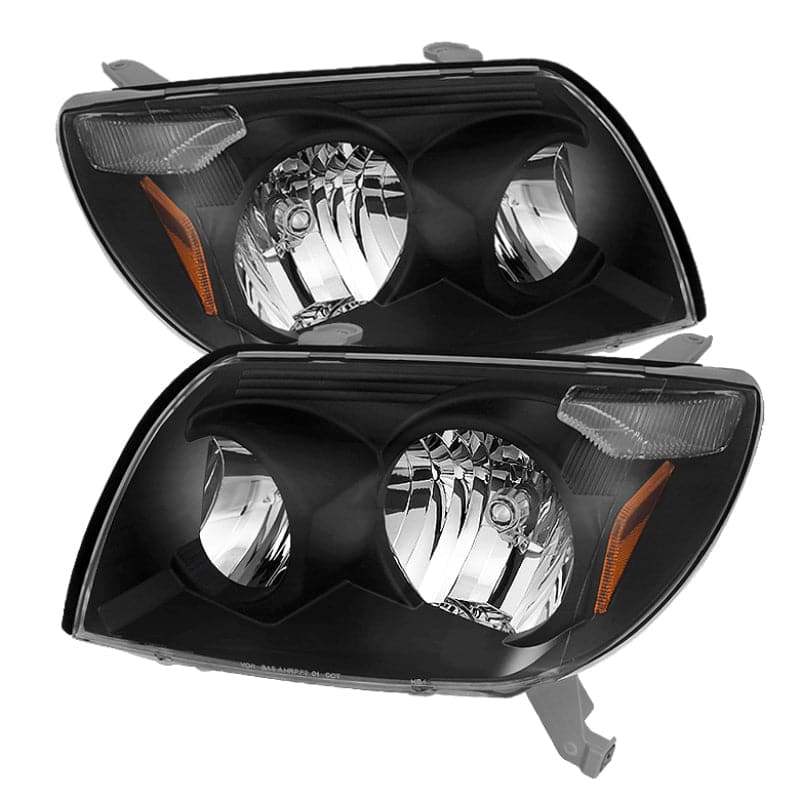 Xtune Toyota 4Runner 03-05 Faros delanteros de cristal negros HD-JH-T4R03-AM-BK