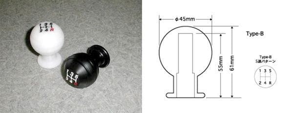 Pomo de cambio BEATRUSH negro - 5 velocidades. Estilo B 2002-2005 Subaru todos