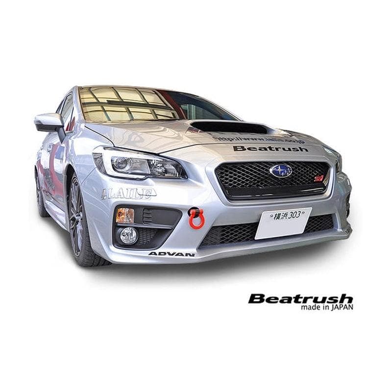 Gancho de remolque delantero rojo Beatrush - 2015+ Subaru WRX y WRX STI