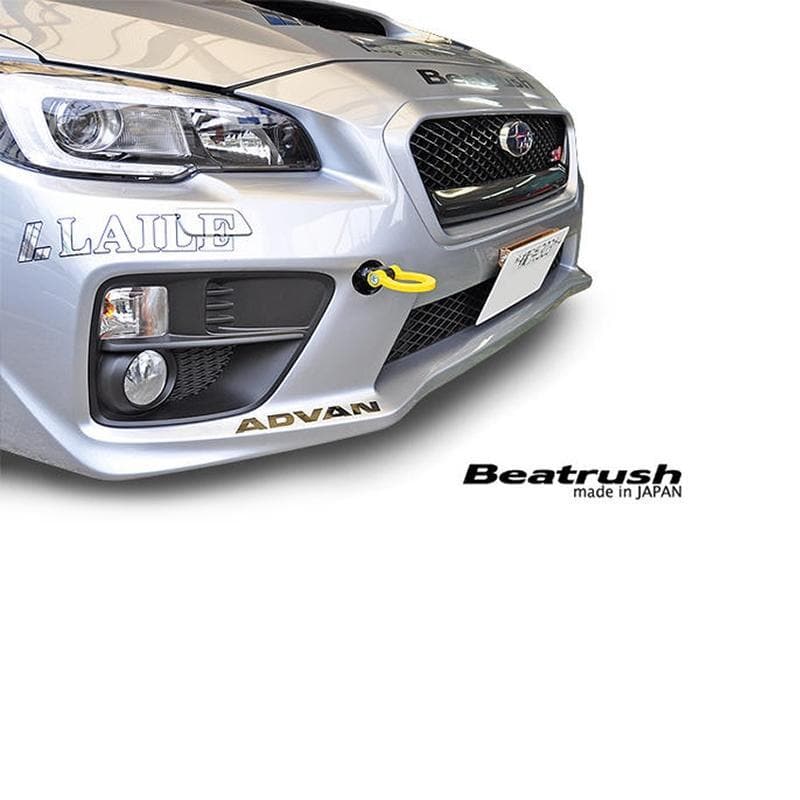 Gancho de remolque delantero amarillo Beatrush - 2015+ Subaru WRX y WRX STI