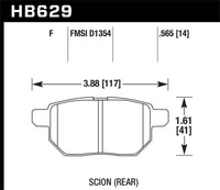 Hawk 2019+ Corolla y otros modelos Pastillas de freno traseras HPS 5.0