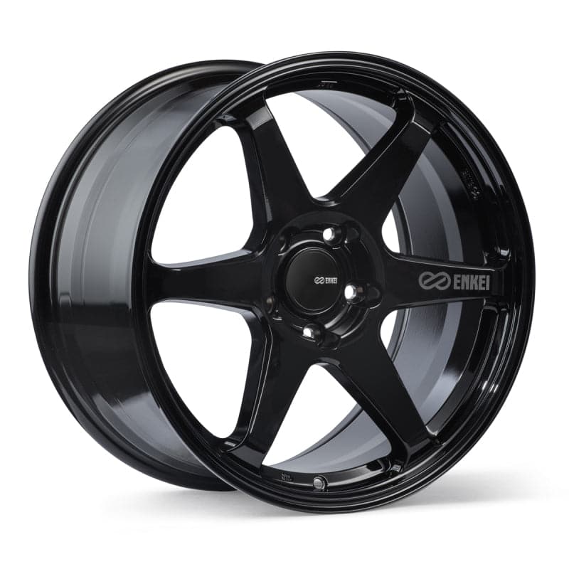 Enkei T6R 18x9.5 38mm Offset 5x114.3 Patrón de pernos 72.6 Diámetro Rueda negra mate (539-895-6538BK)