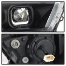 xTune Toyota Tacoma 16-18 DRL Faros delanteros con barra de luz - Negro PRO-JH-TTA16-LBDRL-BK