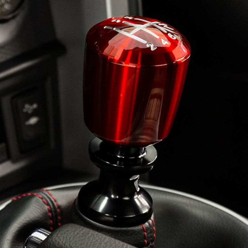 Raceseng Ashiko Shift Knob (Gate 3 Engraving) M10x1.5mm Adapter - Red Translucent