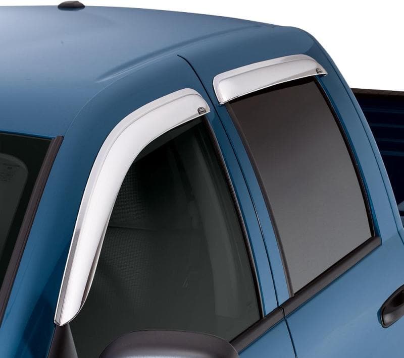 AVS 16-18 Toyota Tacoma Double Cab Ventvisor Front & Rear Window Deflectors 4pc - Chrome