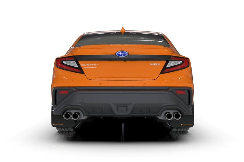 Rally Armor 2022+ Subaru WRX Black UR Mud Flap w/ Orange Logo