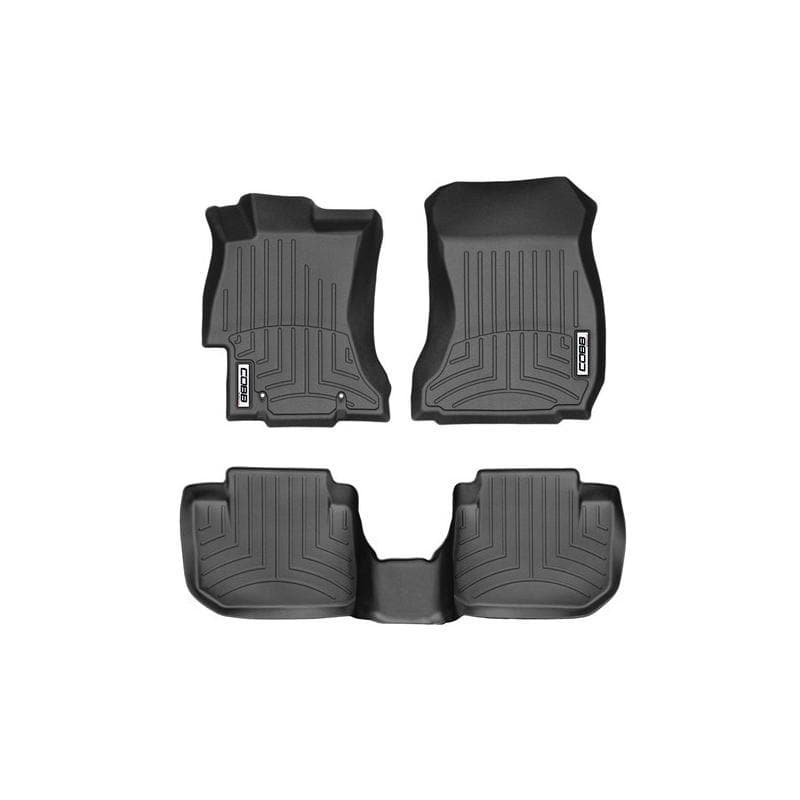 Cobb Black FloorLiners by WeatherTech - 2015+ Subaru WRX and WRX STI