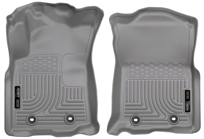 Husky Liners 2018 Toyota Tacoma Double Cab WeatherBeater Revestimientos del piso delantero gris