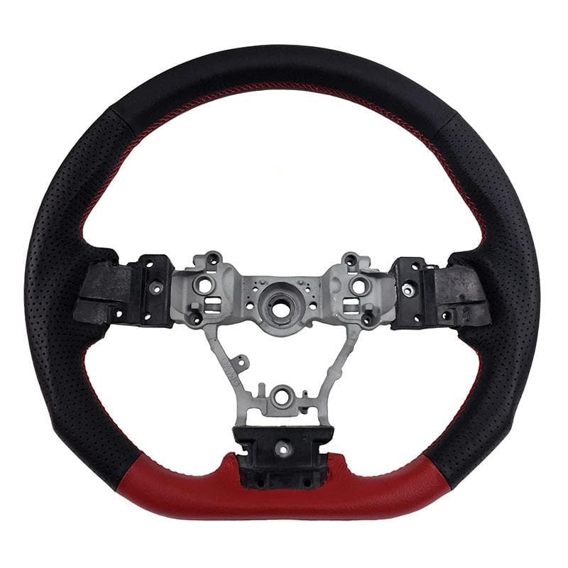 DAMD D-Shape Steering Wheel Red Formula - 11-16 Impreza, 12-14 Legacy / Outback, 14-16 Forester, & 13-16 Crosstrek