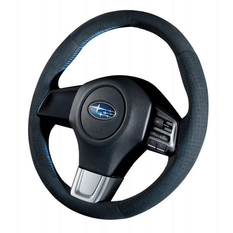 DAMD Suede Blue-Stitch O-Shape Steering Wheel - 2015+ Subaru WRX & WRX STi