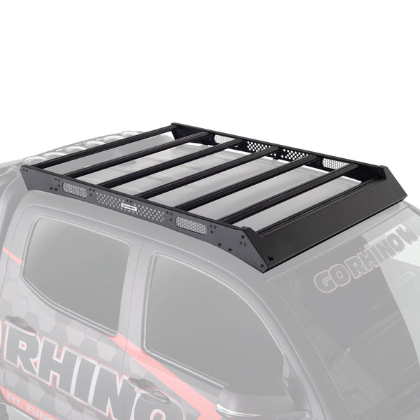 Go Rhino 16-21 Toyota Tacoma Ceros Portaequipajes de perfil bajo negro texturizado