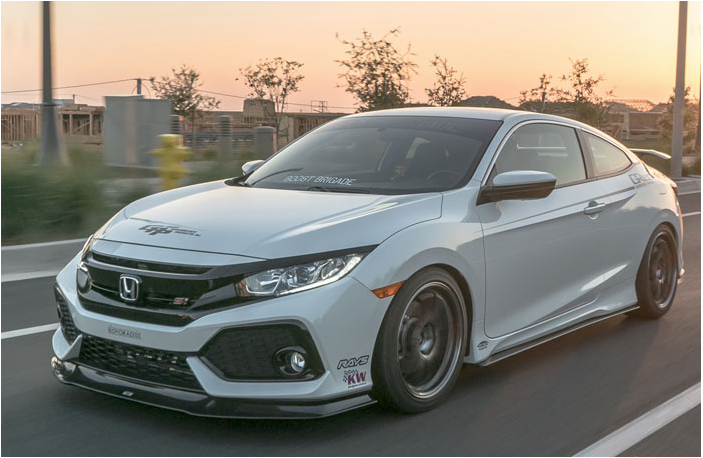 GReddy 2017-2019 Honda Civic Si Coupe/Sedan Alerón delantero en carbono