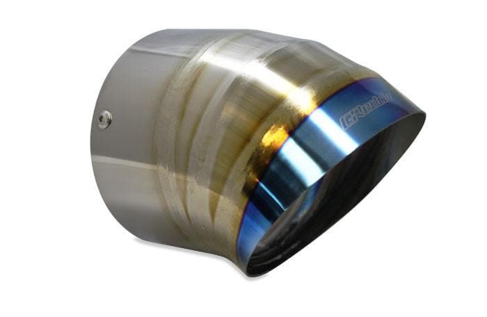 GReddy Burnt Titanium Turndown Muffler Tip - 115mm Diameter 170mm Length