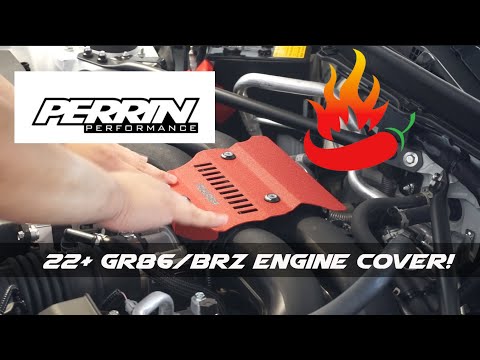 Perrin 2022+ GR86/ BRZ Cubierta de motor roja arrugada