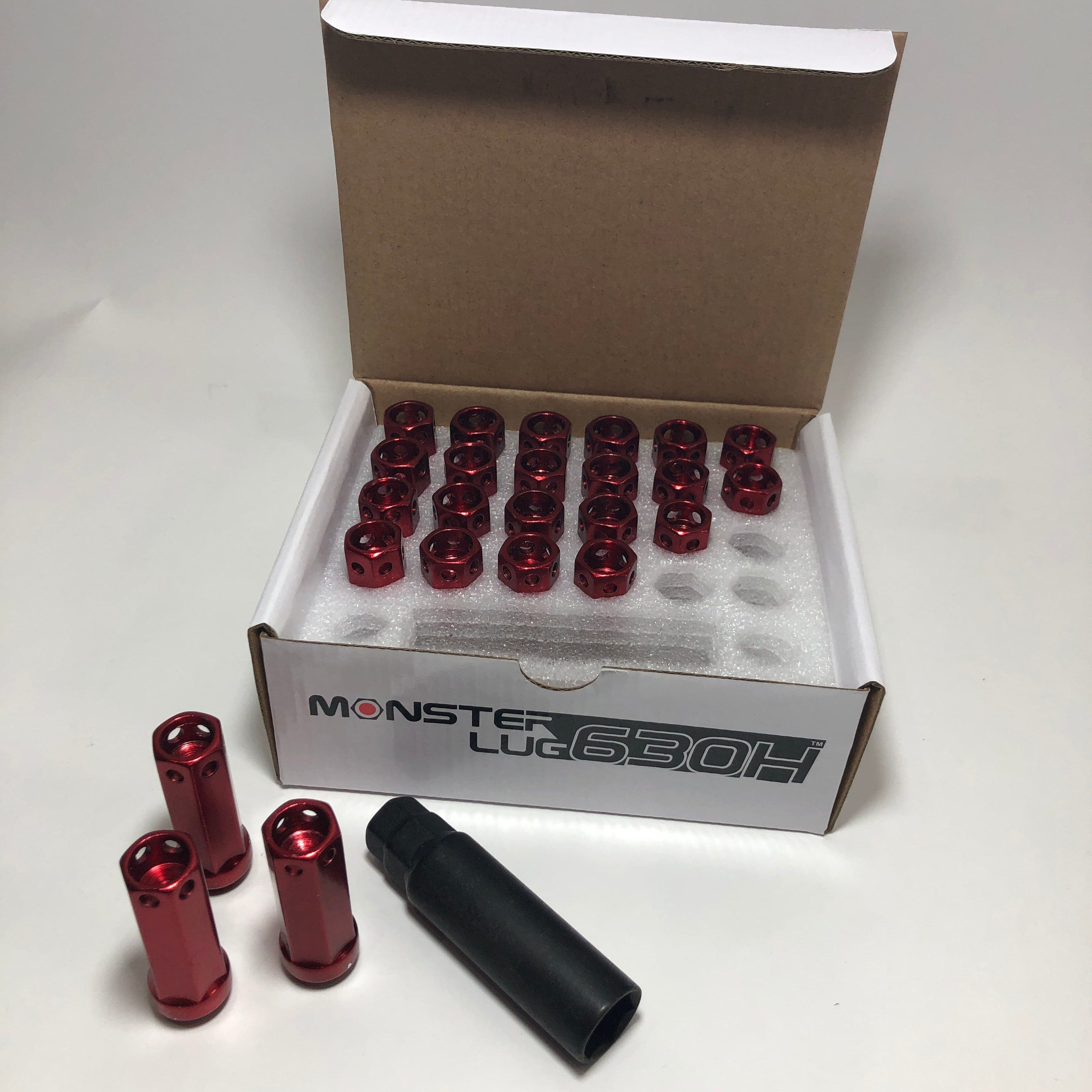 Monsterlug 630-H 63mm Steel Red Lug Nuts 14x1.50