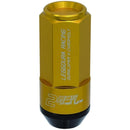 Kics Leggdura Racing 2-Piece 53mm Lugnuts and Locks Close End Gold 12x1.50