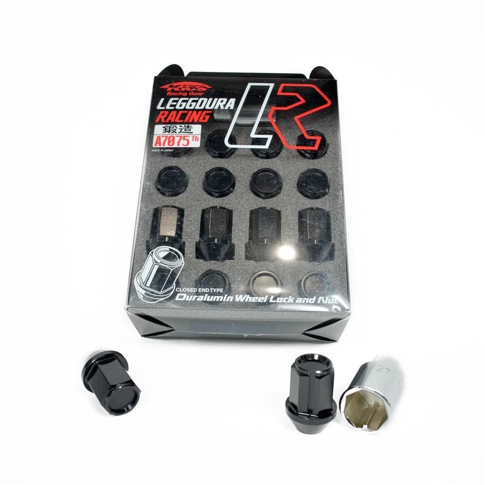 Kics Leggdura Racing Duralumin Lug Nuts - Black - 12x1.25