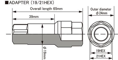 Kics Monolith M14 Adapter Replacement Key