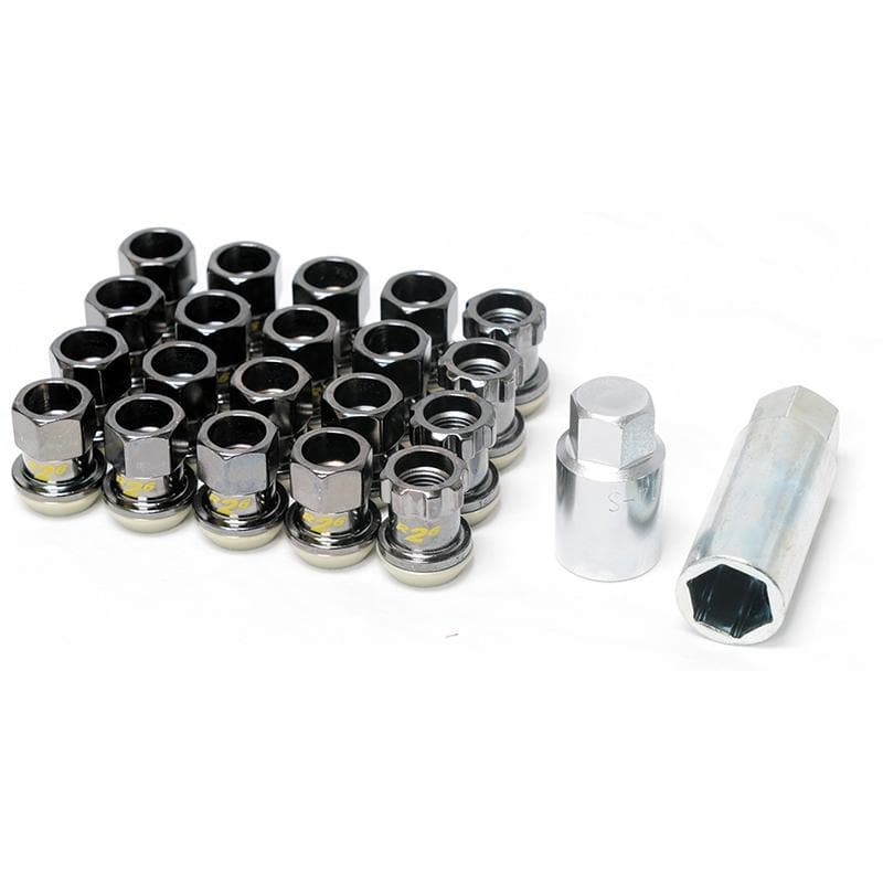 Kics R26 12X1.25 Lug Nuts 16regular+4lock Black