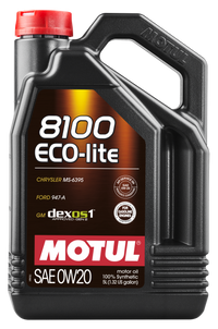 Motul 5L Synthetic Engine Oil 8100 0W20 ECO-LITE (Box of 4)