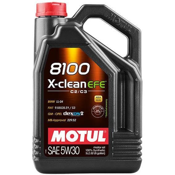 Aceite de motor sintético Motul 5L 8100 5W30 X-CLEAN EFE