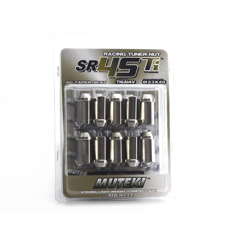 Muteki 40mm Open End Titanium Lug Nuts in 12x1.50