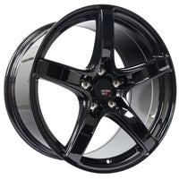 Rueda negra Option Lab R555 Gotham de 18x9,5 +38 5x100 (73,1 mm) 