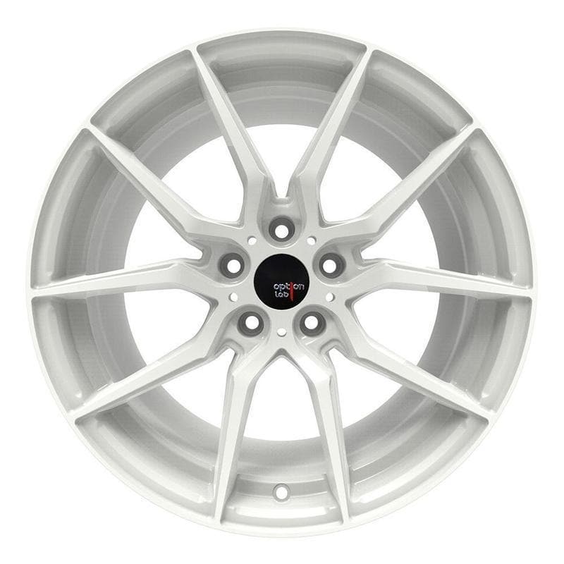 Option Lab R716 Rueda blanca ónix en 18x8,5 +35 5x114,3 (73,1 mm)