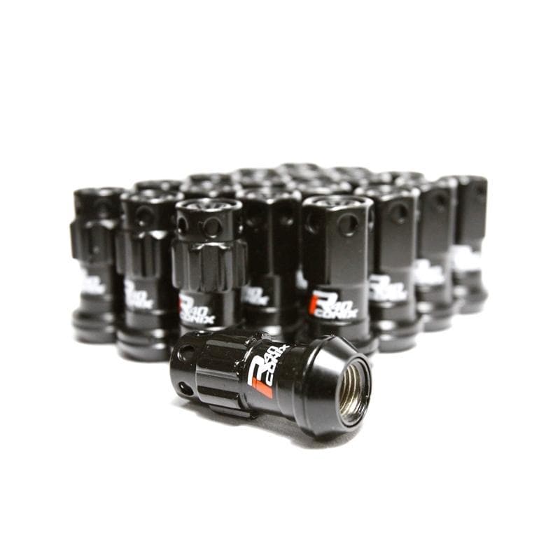 Project Kics R40 iCONIX Lug Nuts - Black Caps