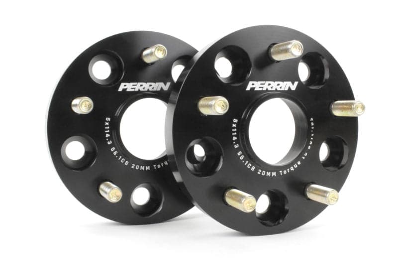 Perrin Subaru 5x114.3 20mm Wheel Spacers (One Pair) (perPSP-WHL-020BK)